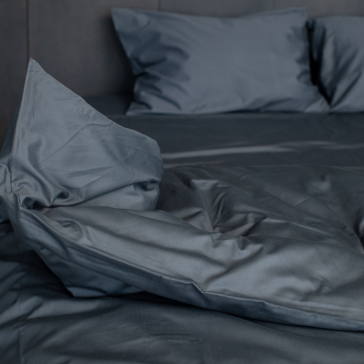 Hendem® 4 Pcs Sheet Set Fitted Sheet Pillow Cases Plain Dyed Polycotton bed Linen Flat Sheet Double, Black 