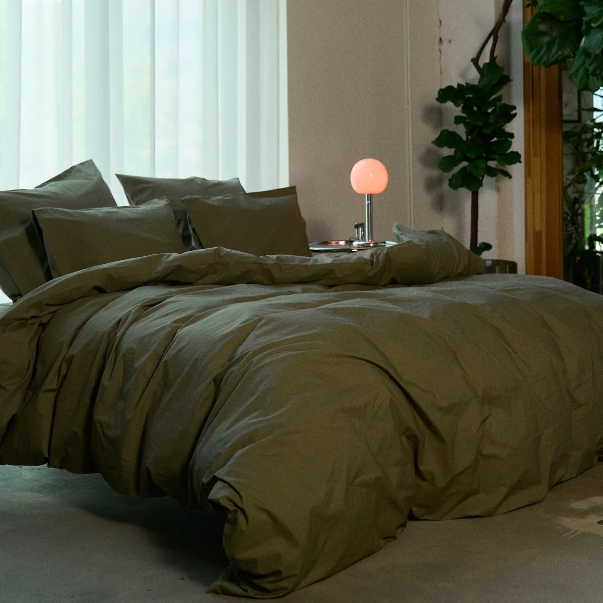 Bedroommood Percale Bedding Olive