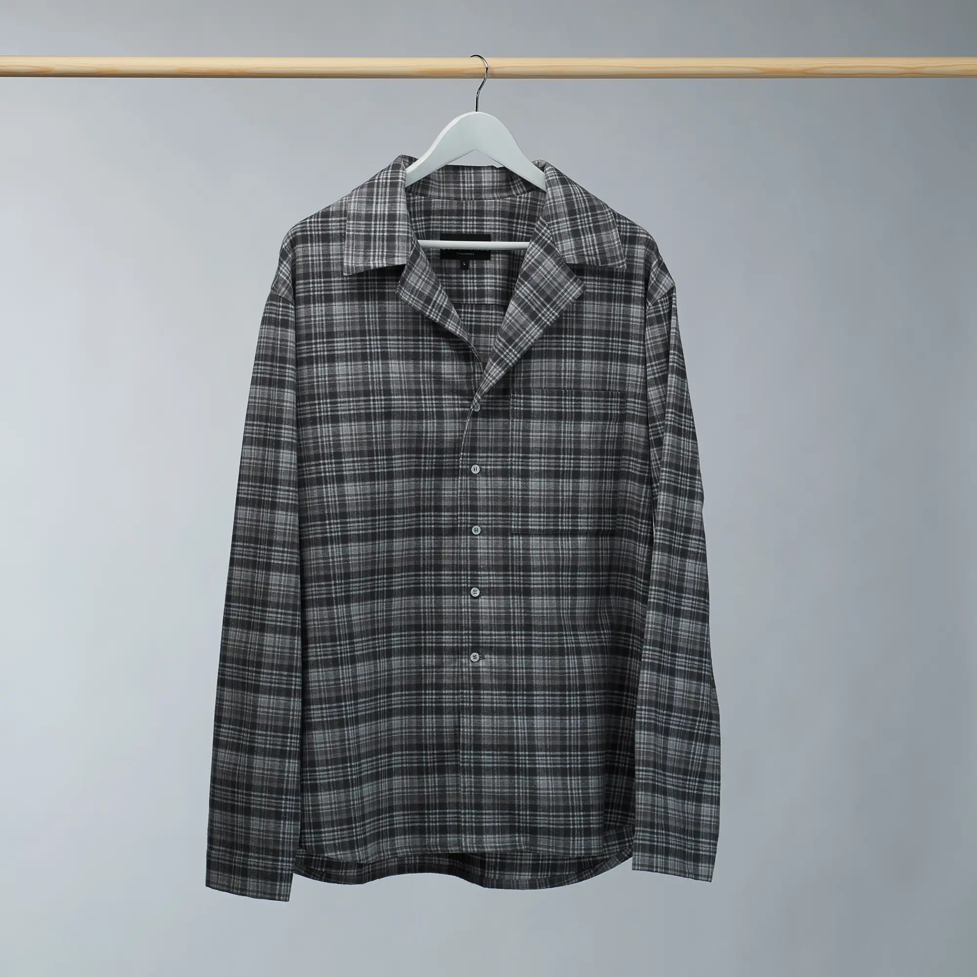 Soft flannel pyjama shirt - Dark grey
