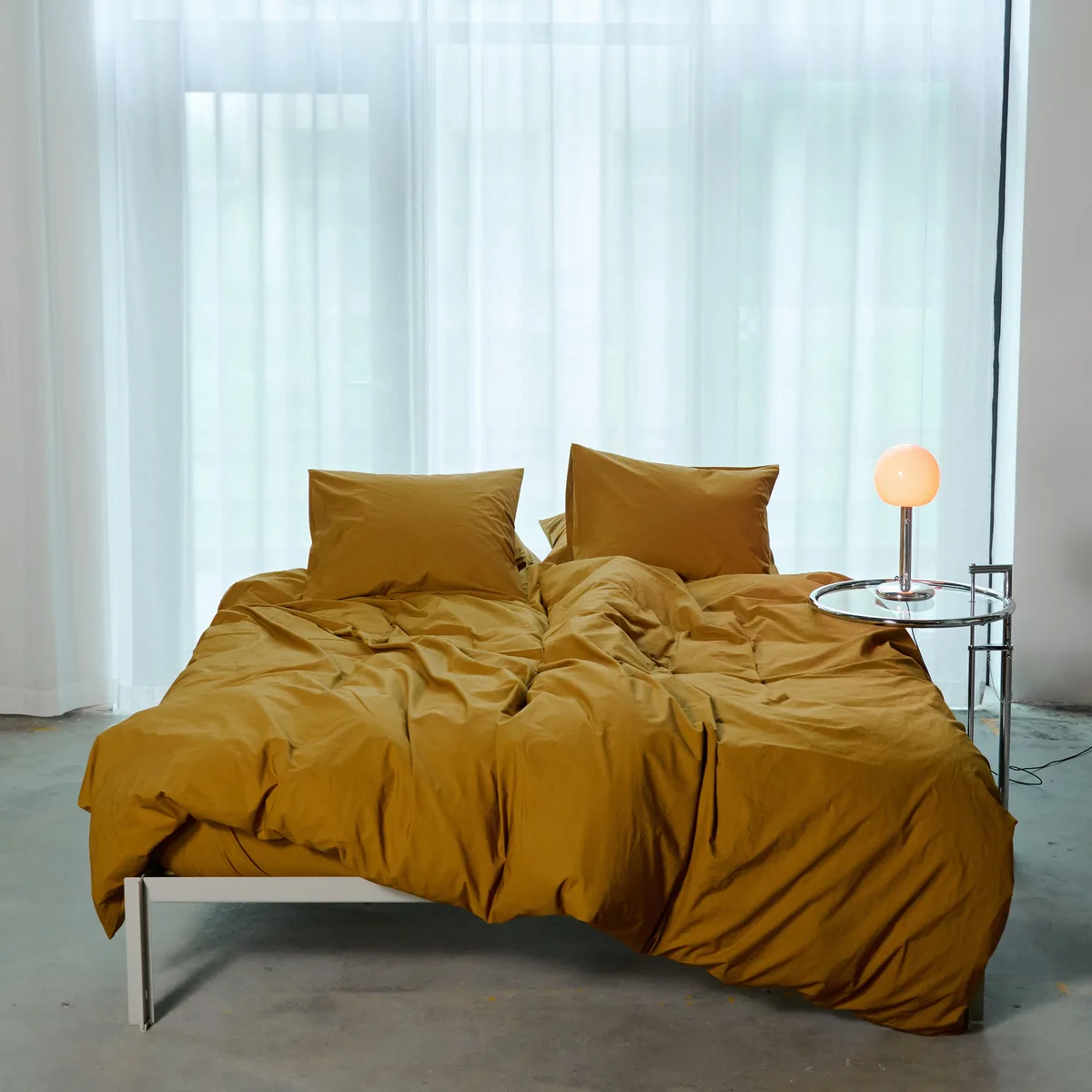 Percale Duvet Cover - NEW Mustard