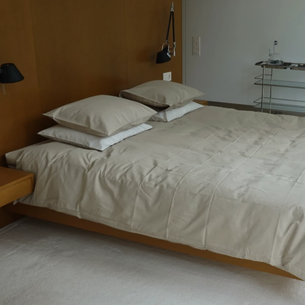 Sateen Duvet Cover - Beige