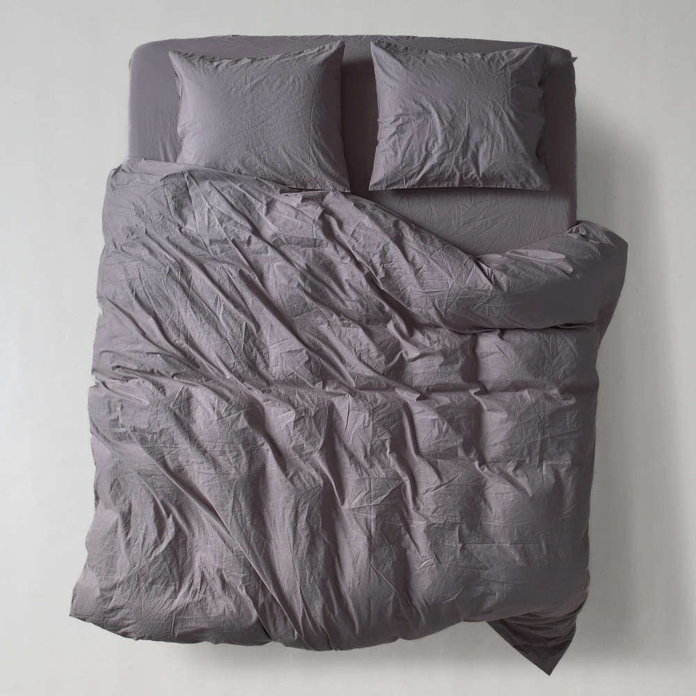 Percale Duvet Cover - Fog
