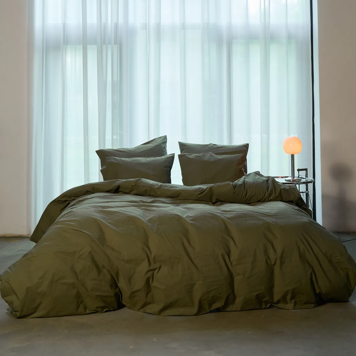 Percale Duvet Cover - NEW Olive