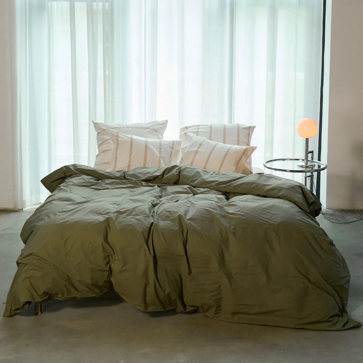 Percale Duvet Cover - NEW Olive
