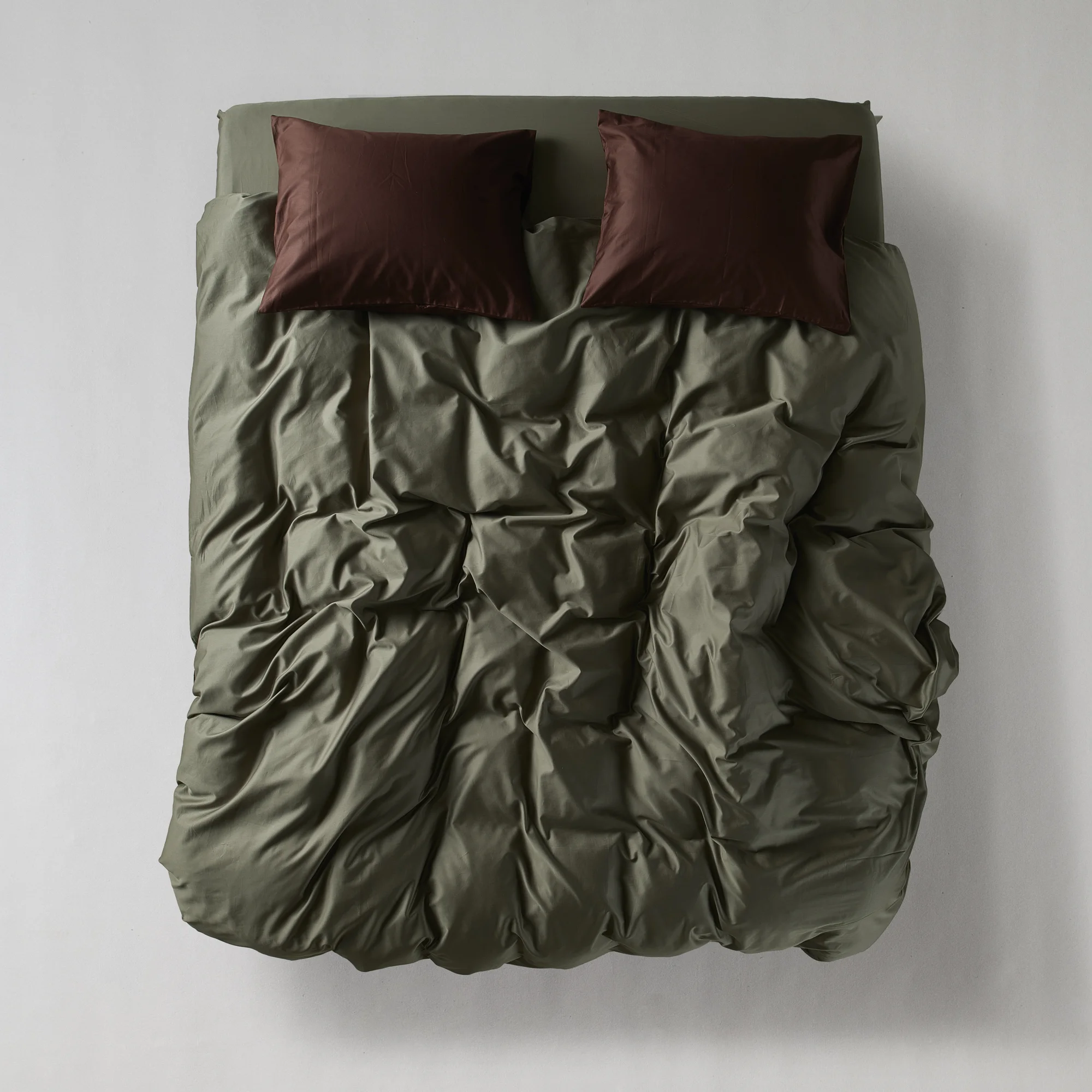 Bedroommood Sateen Olive Hazelnut Duo