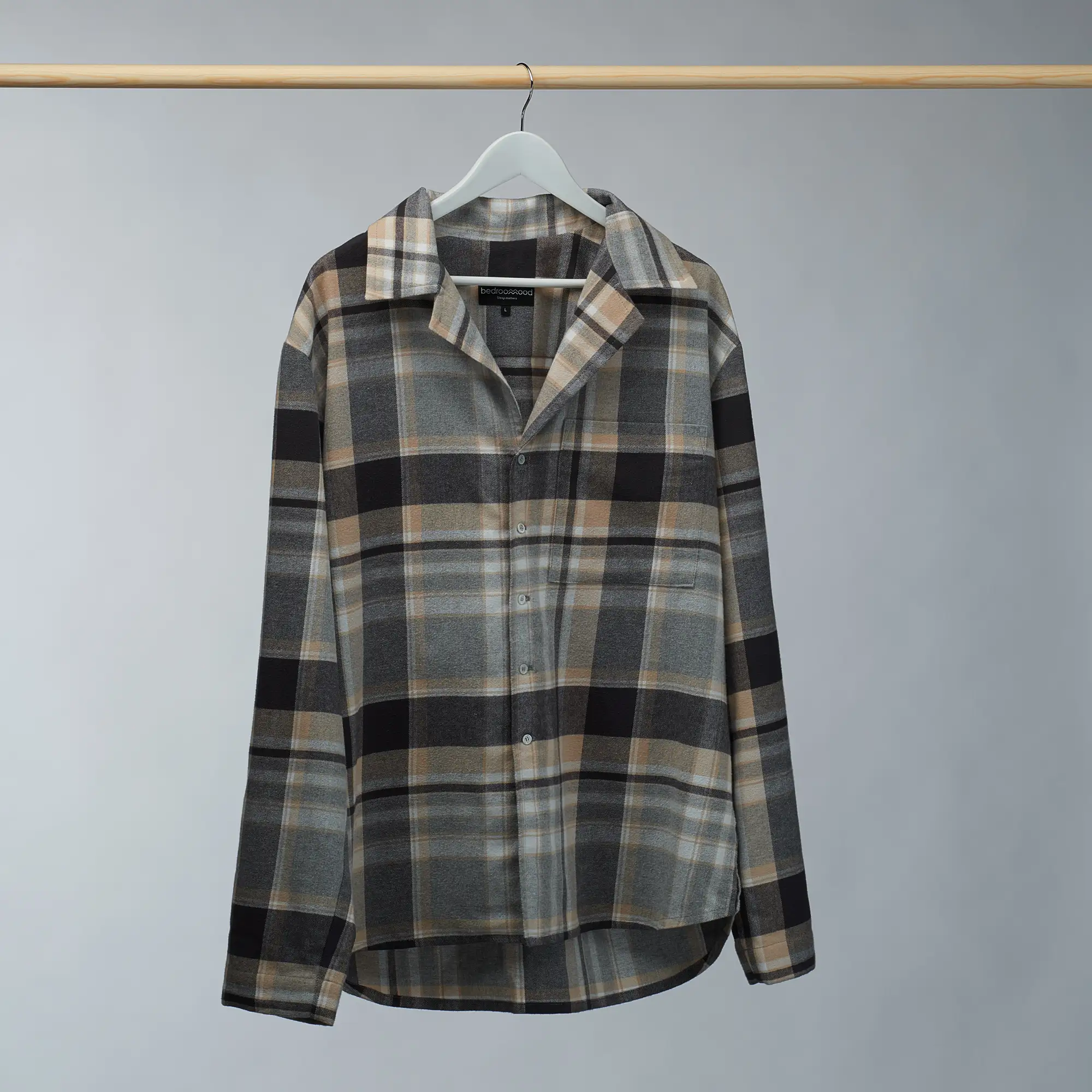 Soft flannel pyjama shirt - Cinnamon