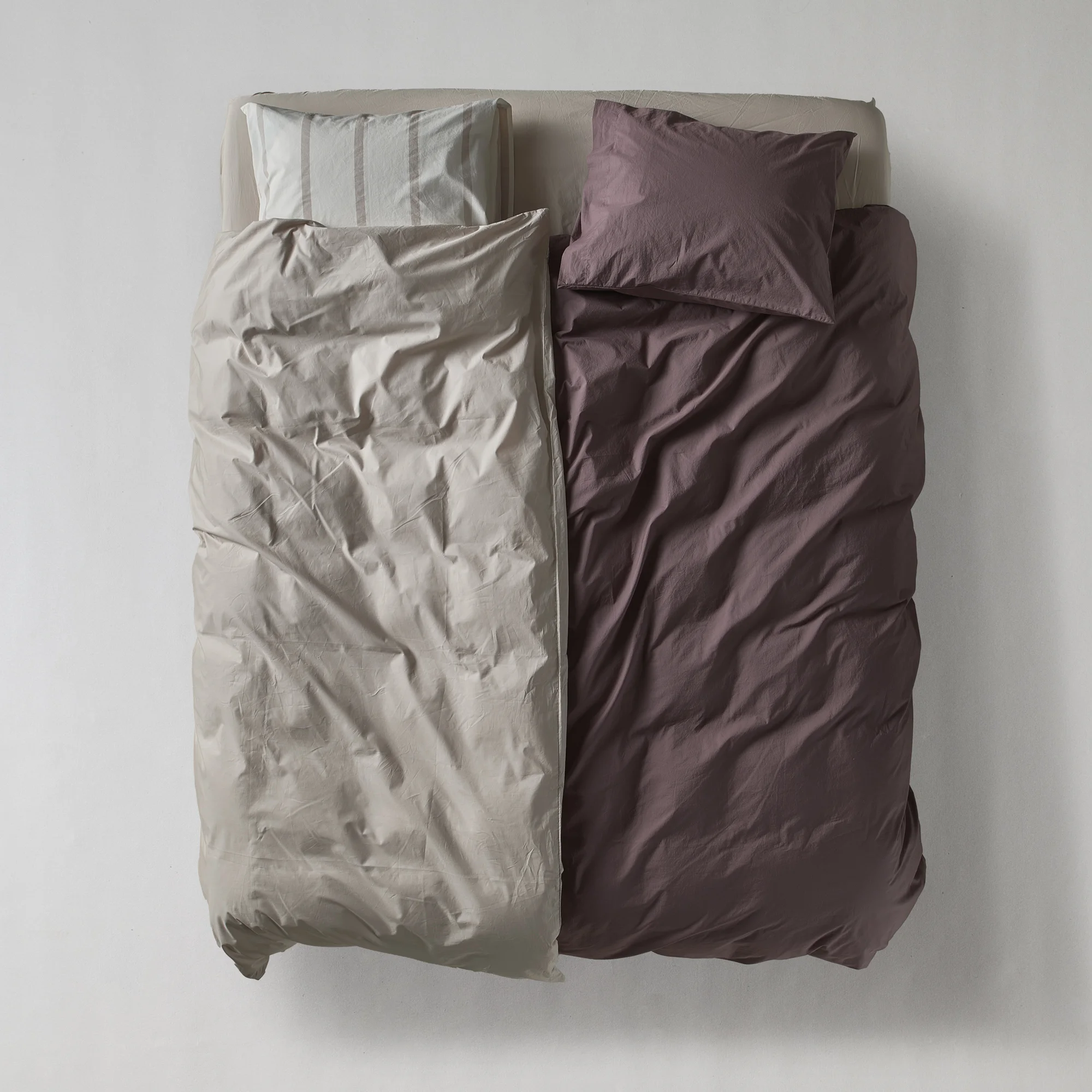 Bedroommood Percale Clay Cashmere Stripes Fig