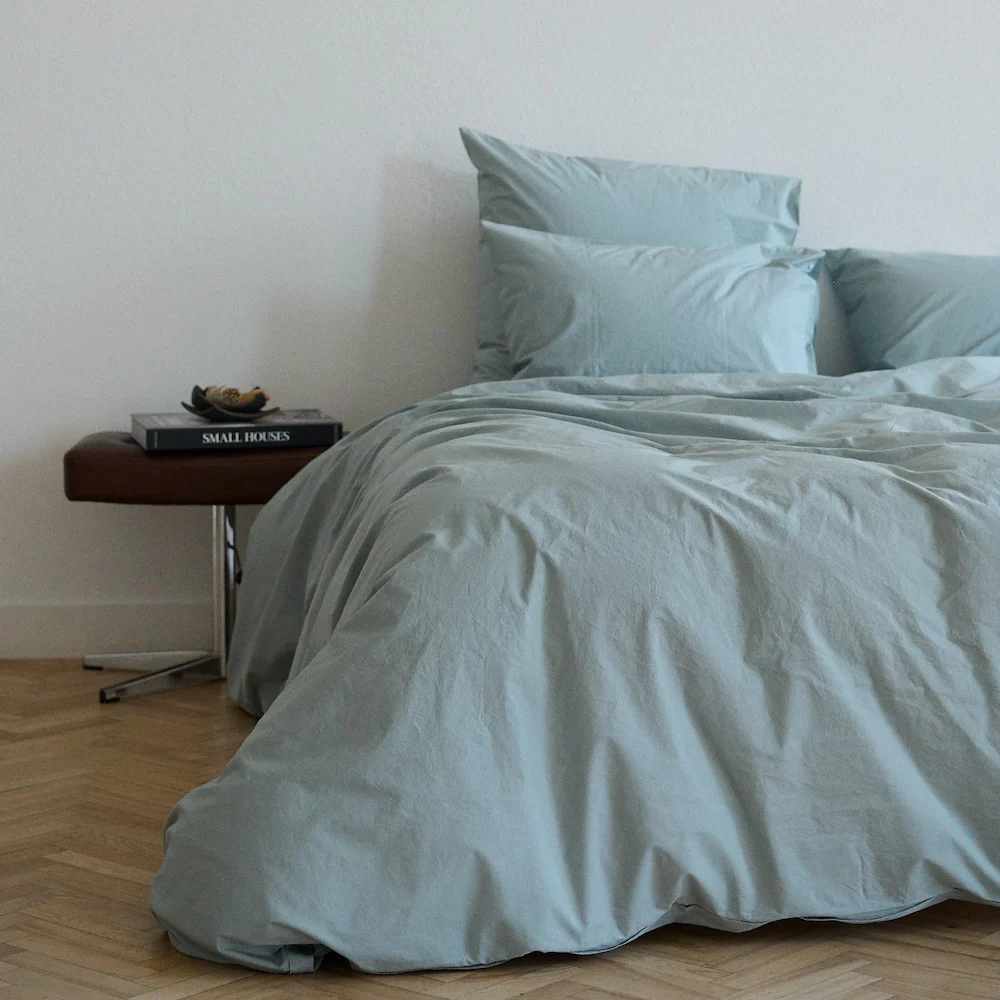 Bedroommood percale pillowcases sage