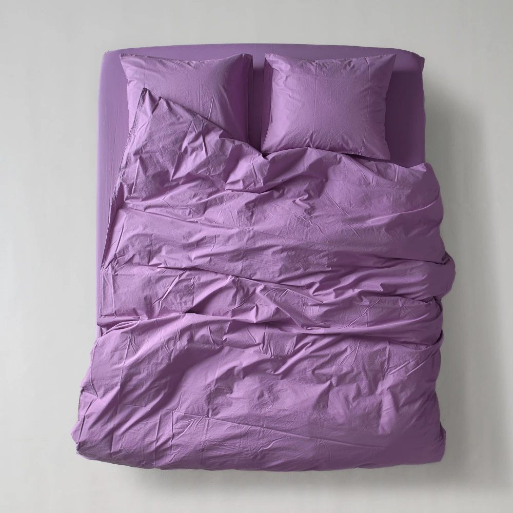 Percale Duvet Cover - Lavender