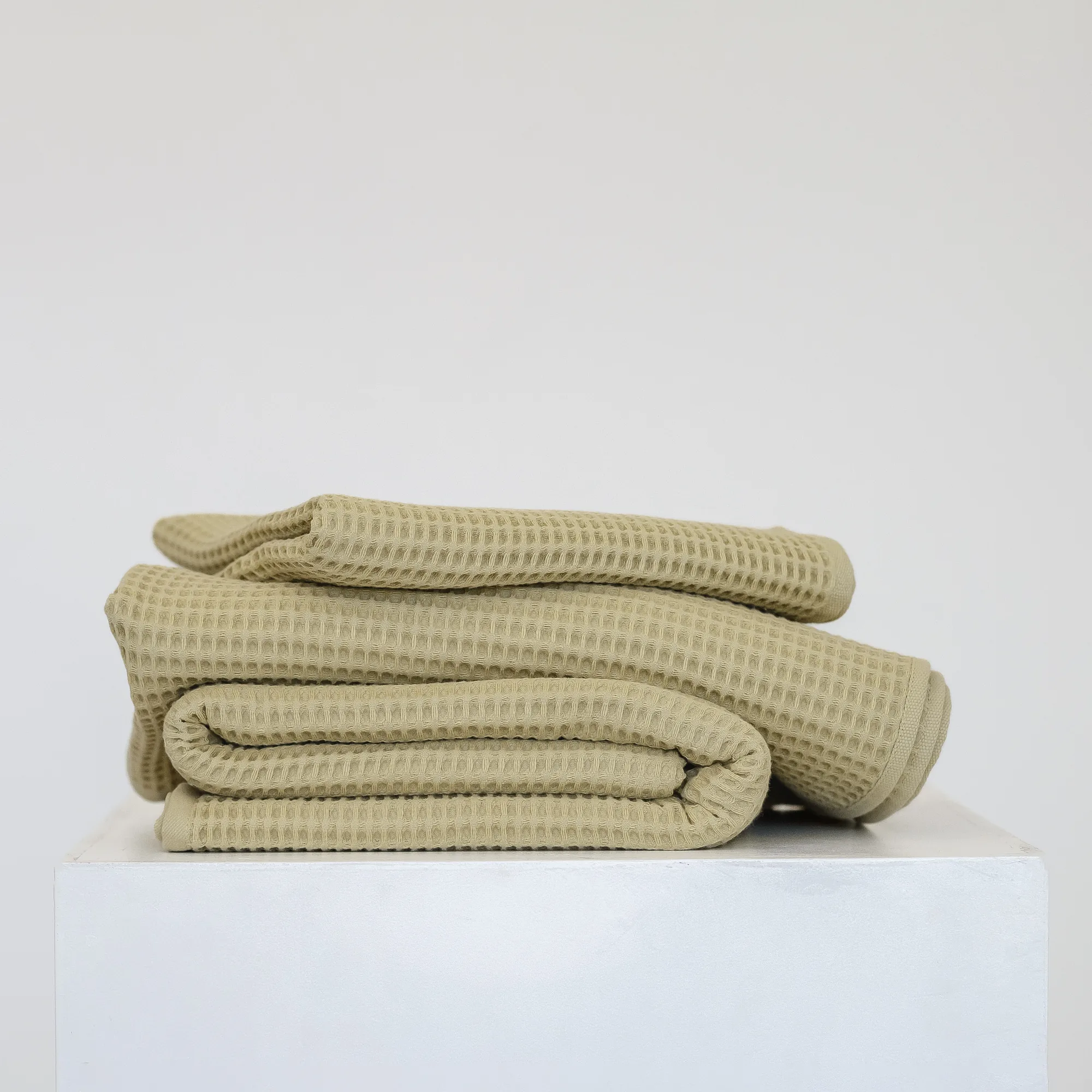 Bedroommood_organic cotton waffle towels_vanilla 1