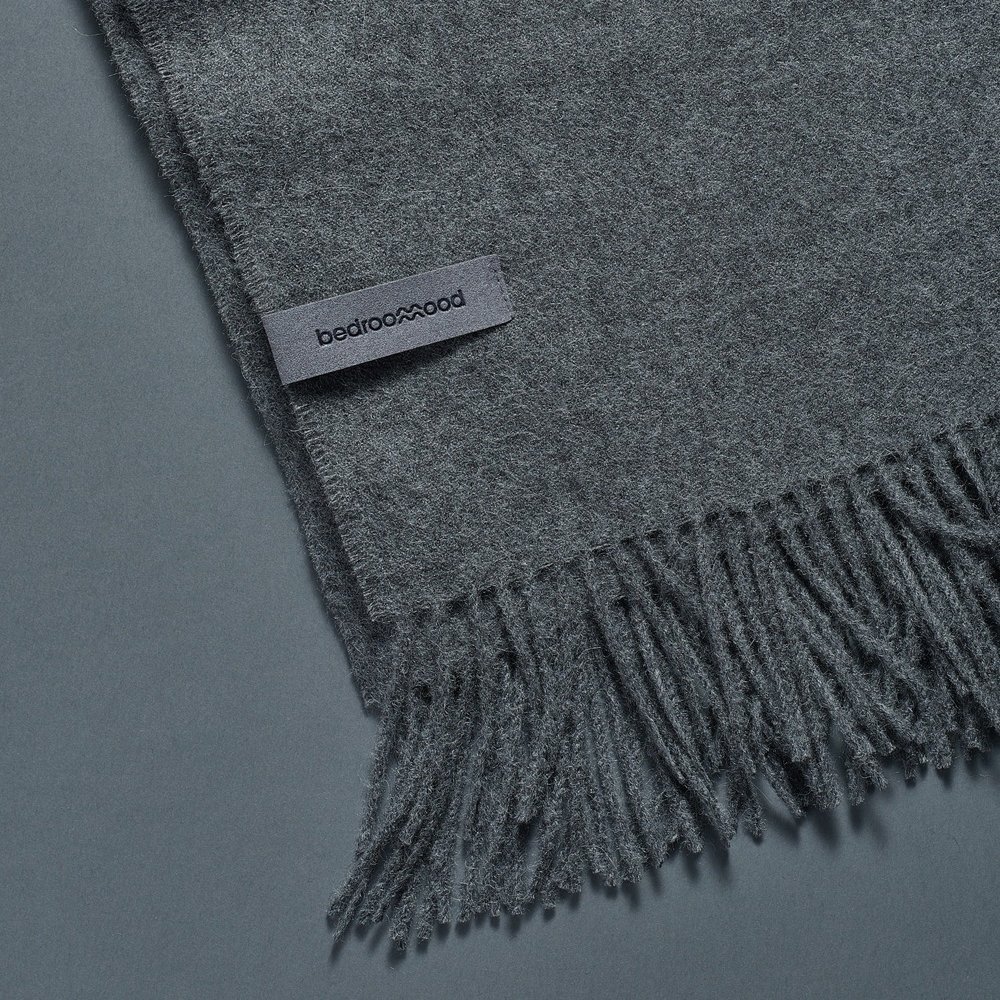 alpaca wool blanket grey