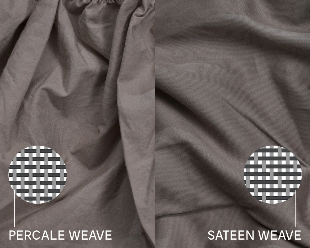 Bedroommood sateen vs percale weave Bedroommood sateen vs percale weave