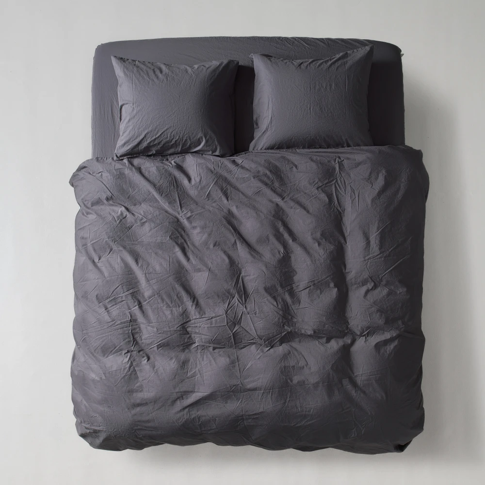 Percale Duvet Cover - Ash