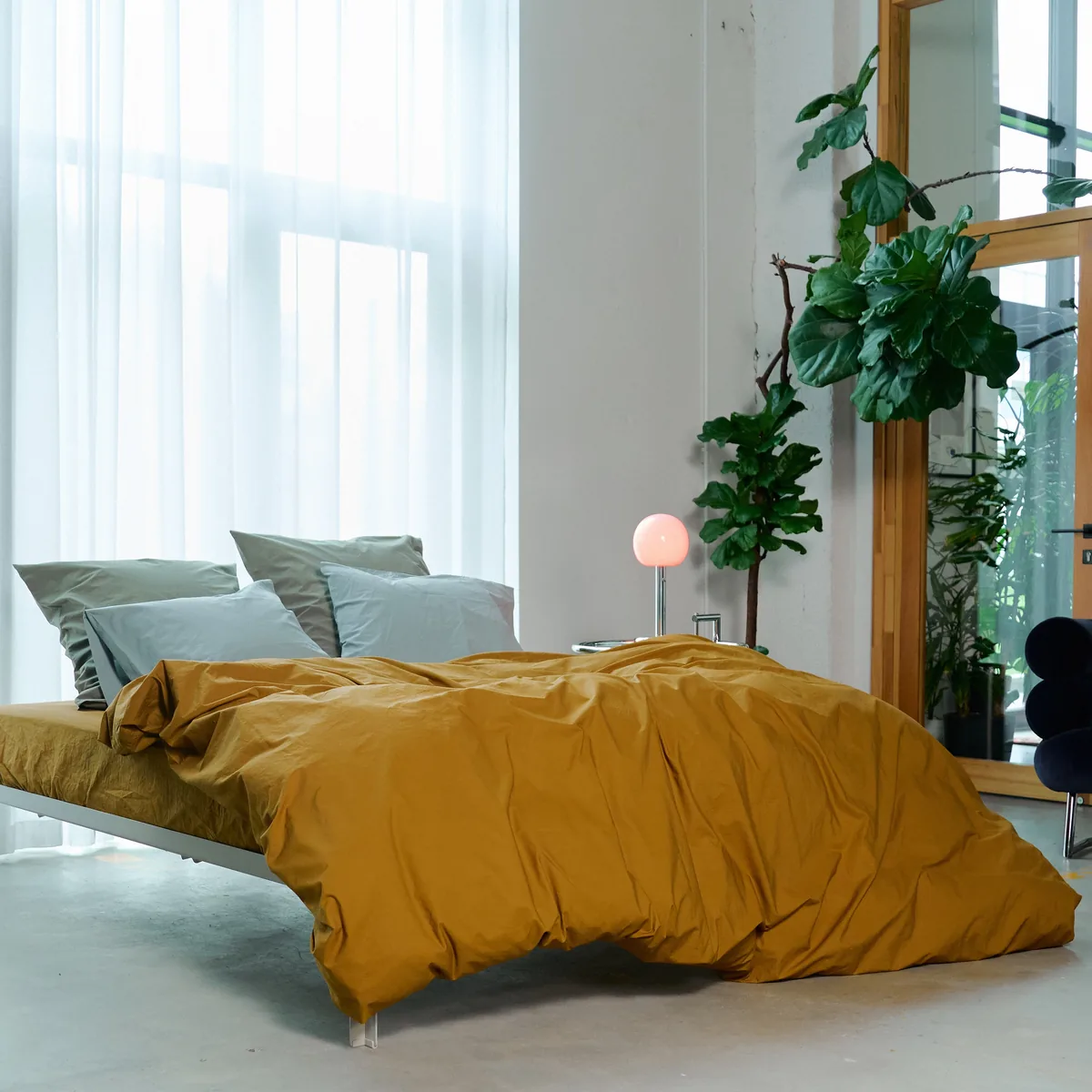 Percale Duvet Cover - NEW Mustard