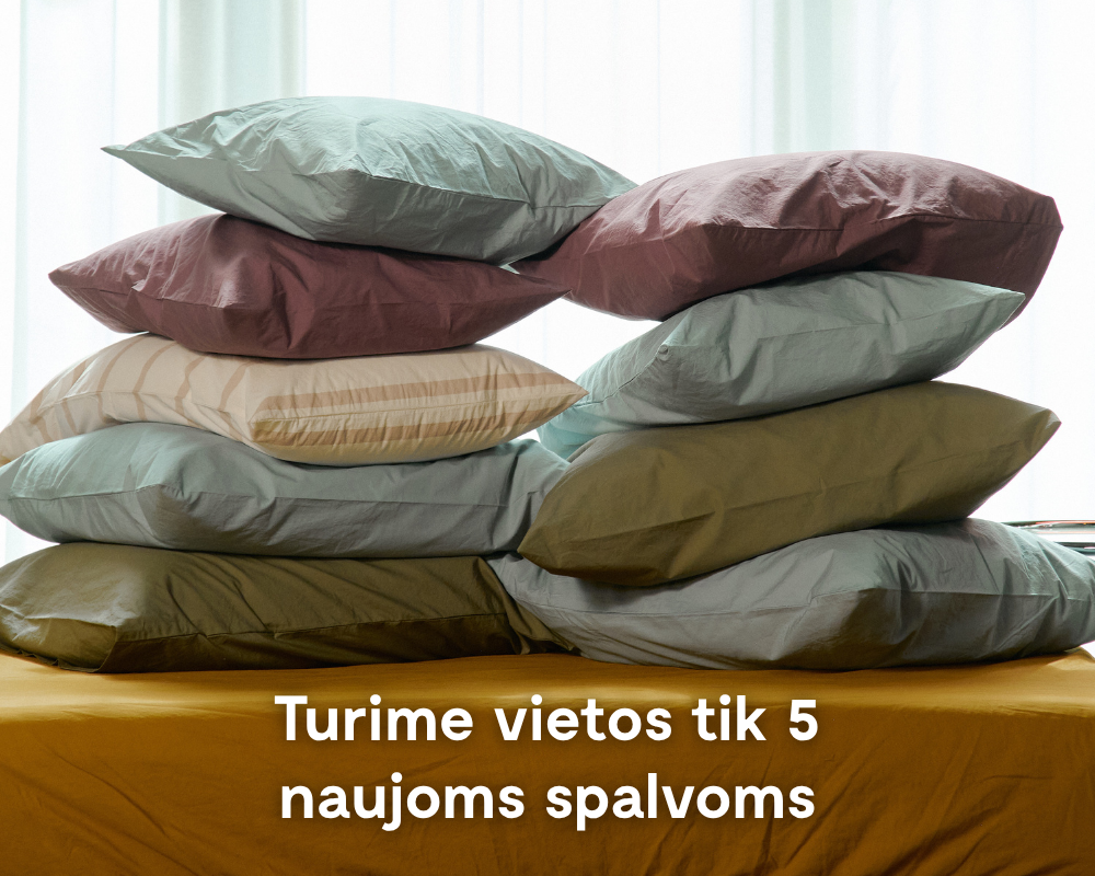Naujos bedroommood patalynės kolekcijos spalvos