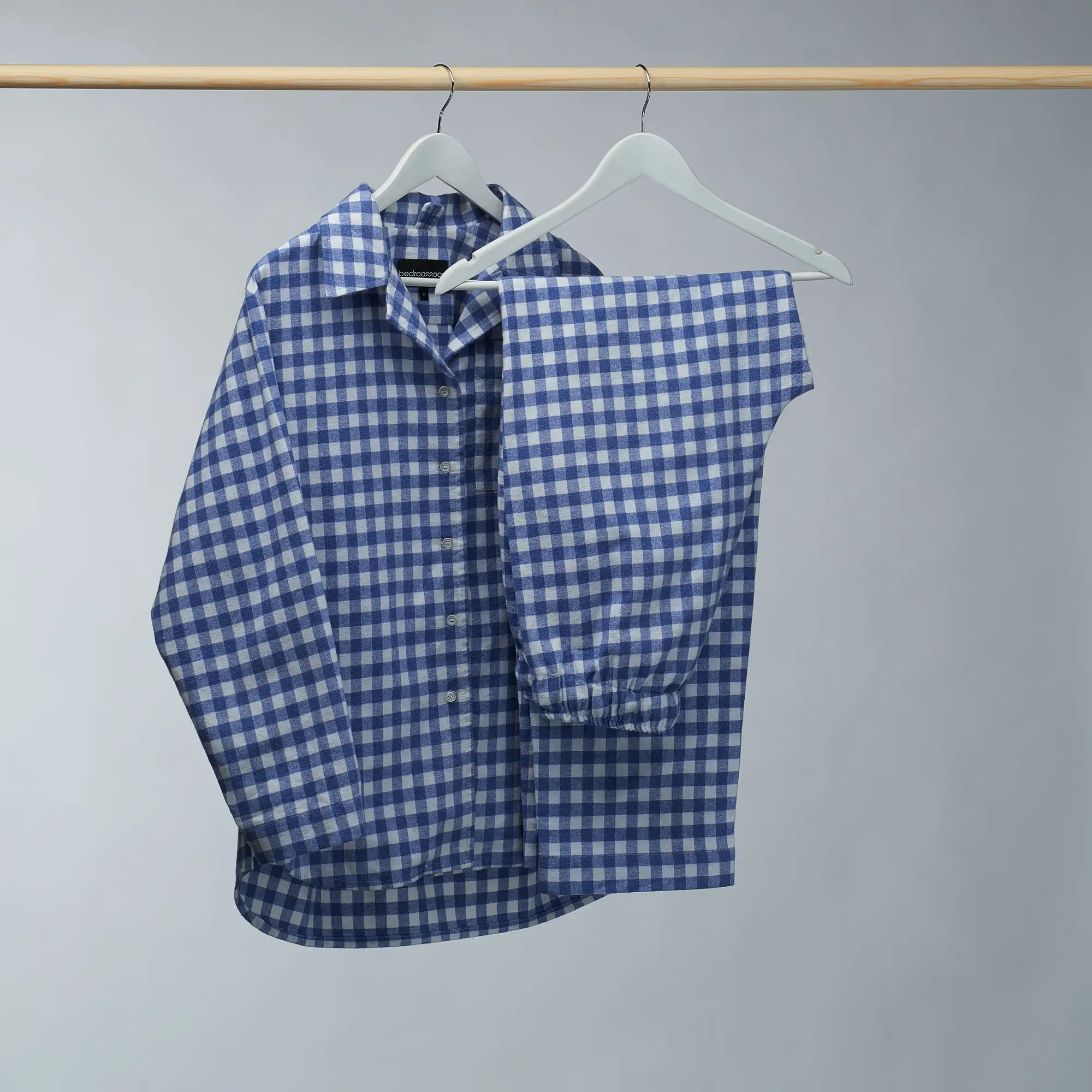 Soft flannel pyjama set with pants - Sky