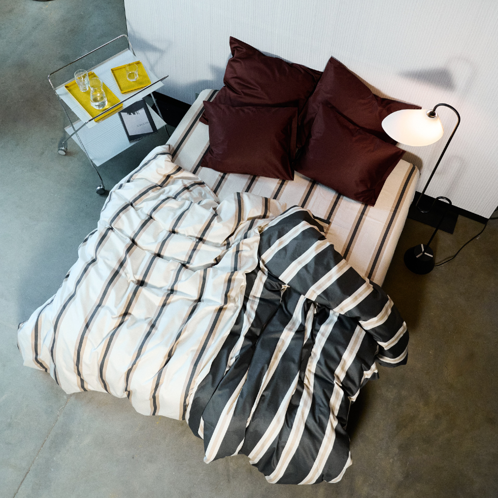 Bedroommood cream stripes and graphite striped bedding-resized
