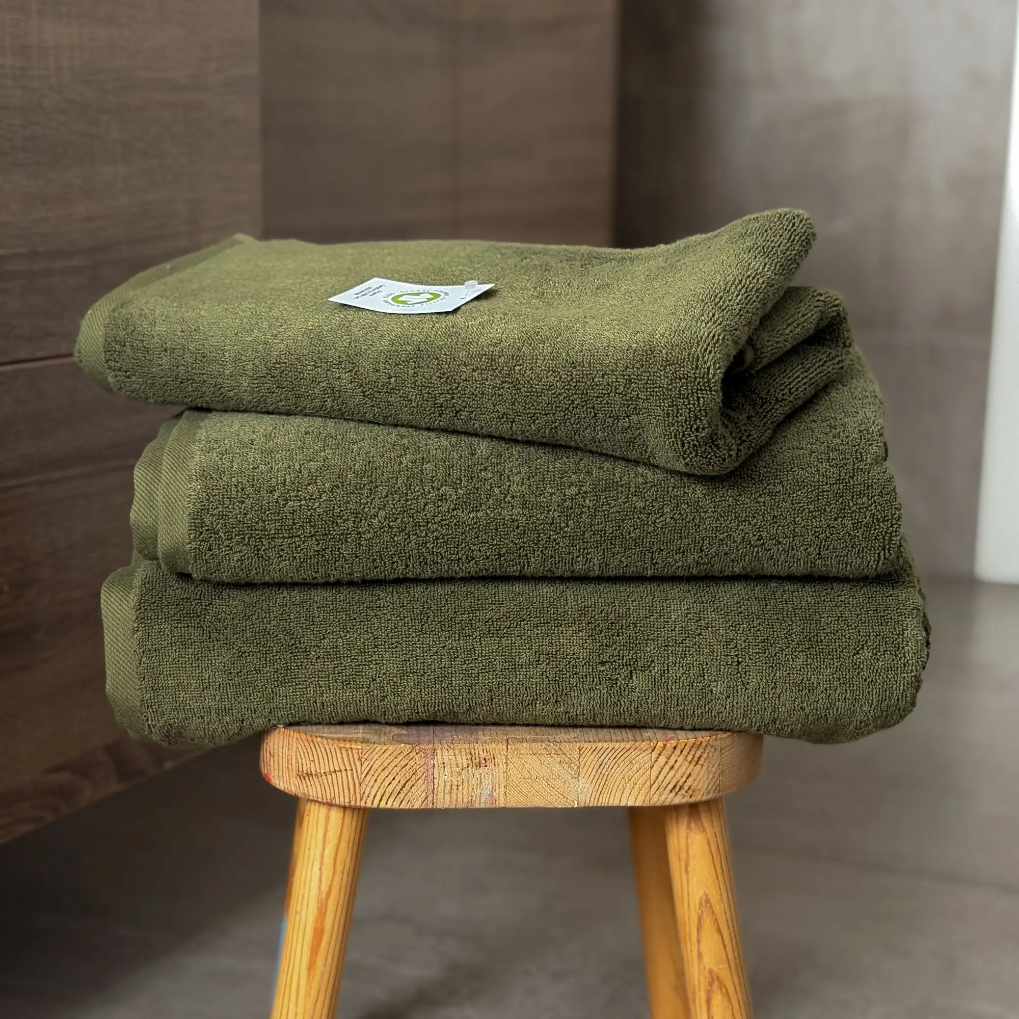 Super Plush Organic Cotton Towel - Olive