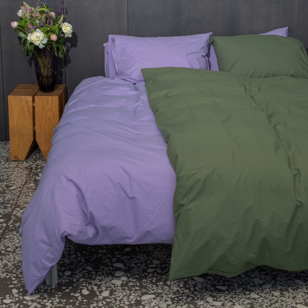 Percale Bedding Lavender x Forest Bedroommood