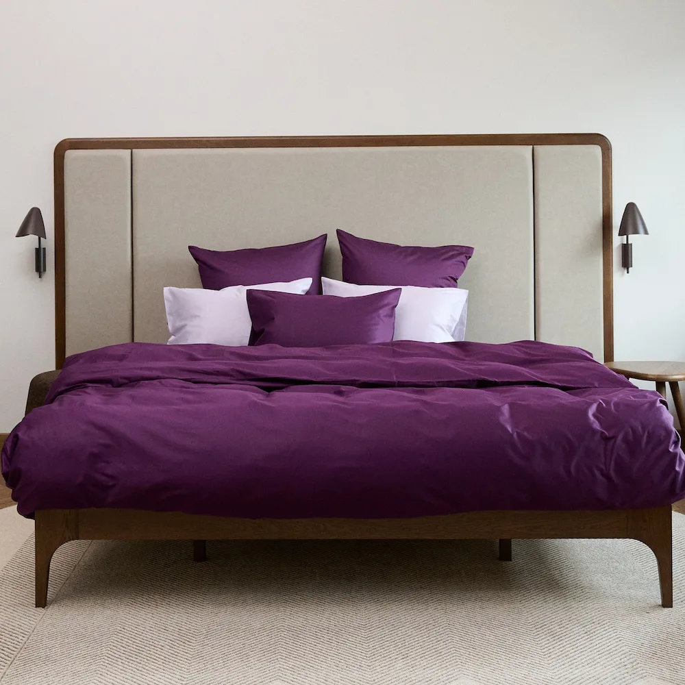 Bedroommood sateen plum and lilac