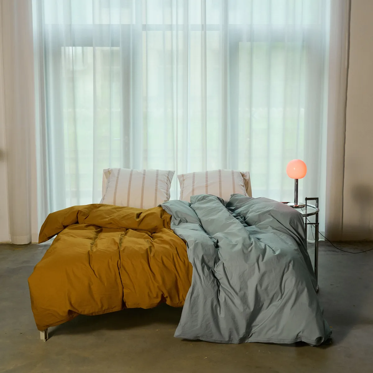 Percale Duvet Cover - NEW Mustard