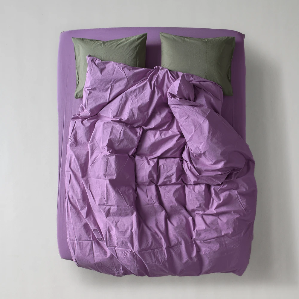 Percale Duvet Cover - Lavender