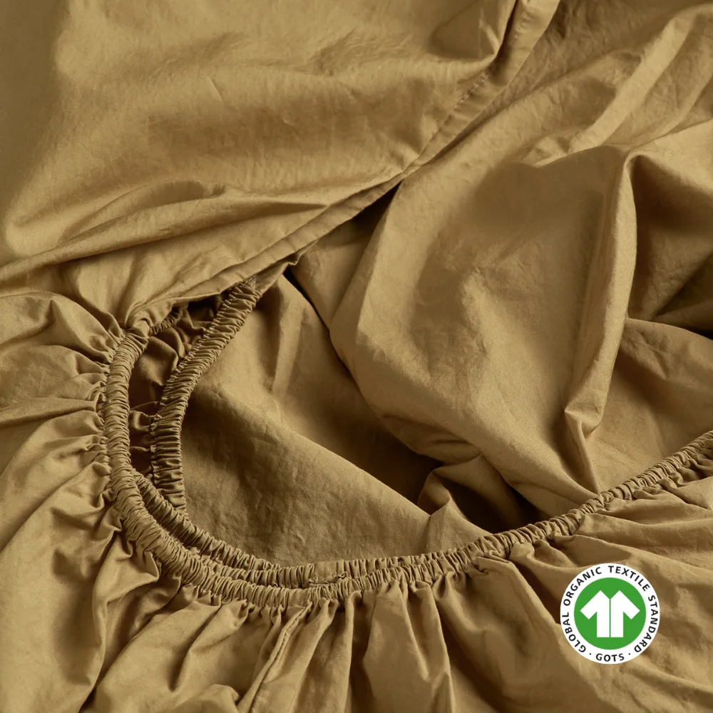 Bedroommood Percale Sheet Mustard