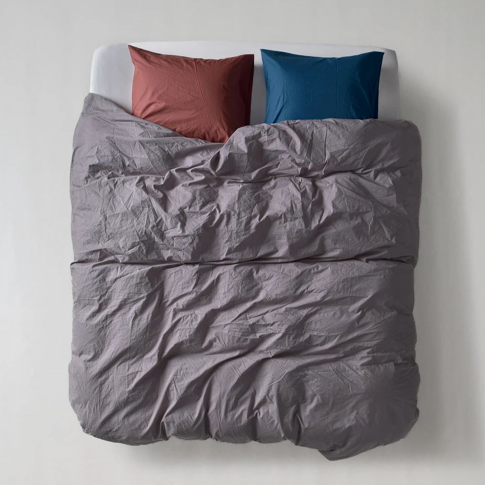 Percale Duvet Cover - Fog