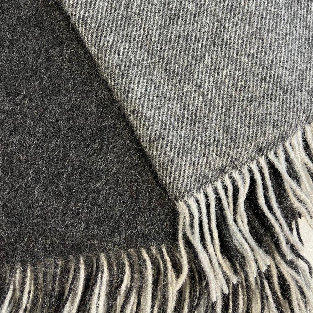 gotland wool blanket grey mix