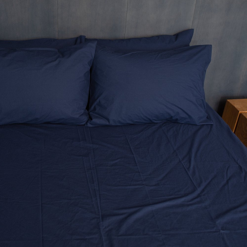 Percale Bedding Navy 2 Bedroommood