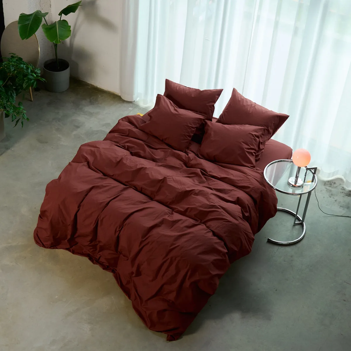 Percale Duvet Cover - Clay
