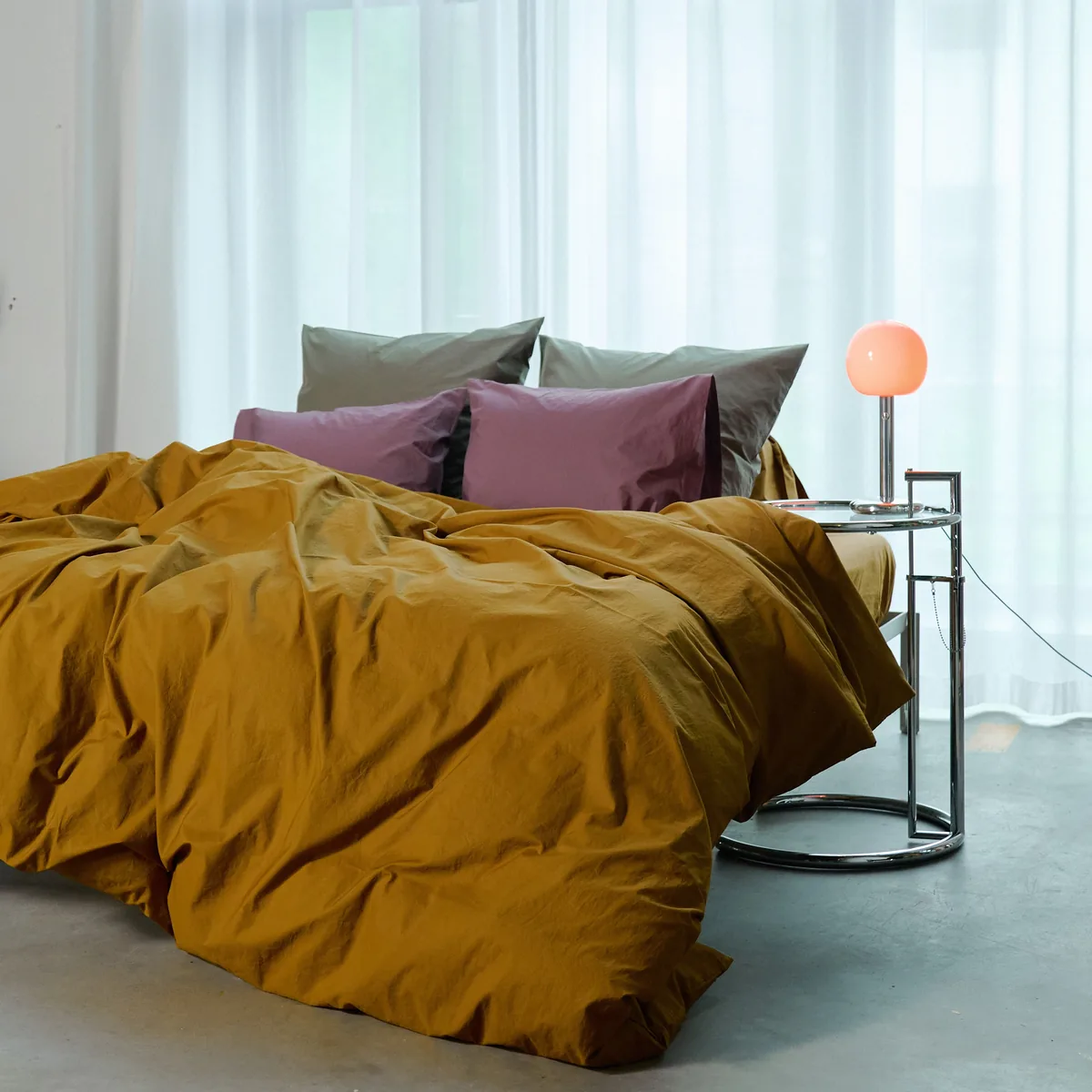 Percale Duvet Cover - NEW Mustard