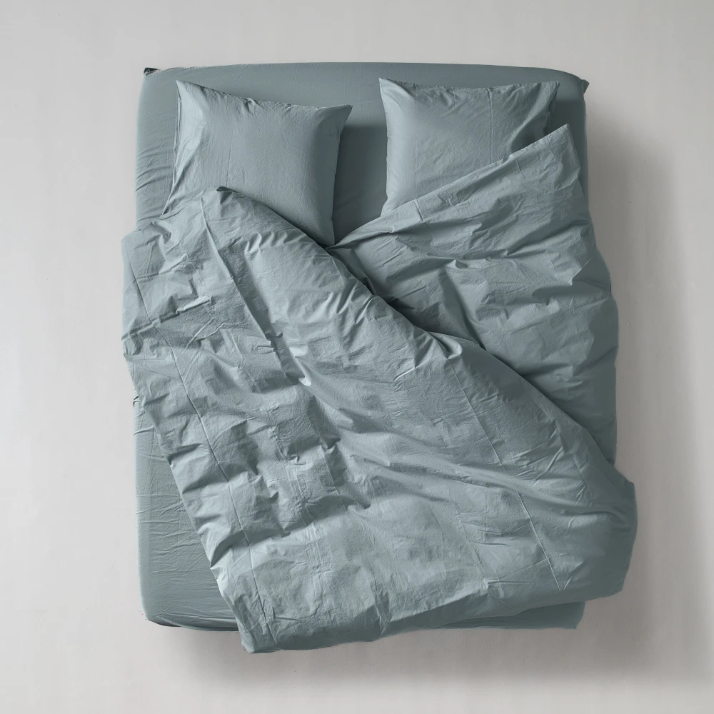 Percale Duvet Cover - Sage