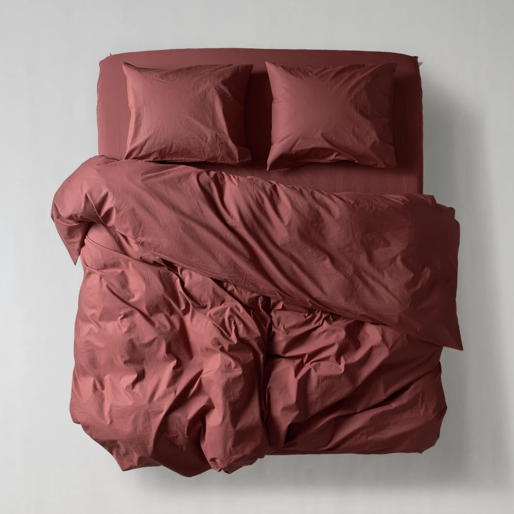 Percale Duvet Cover - Clay