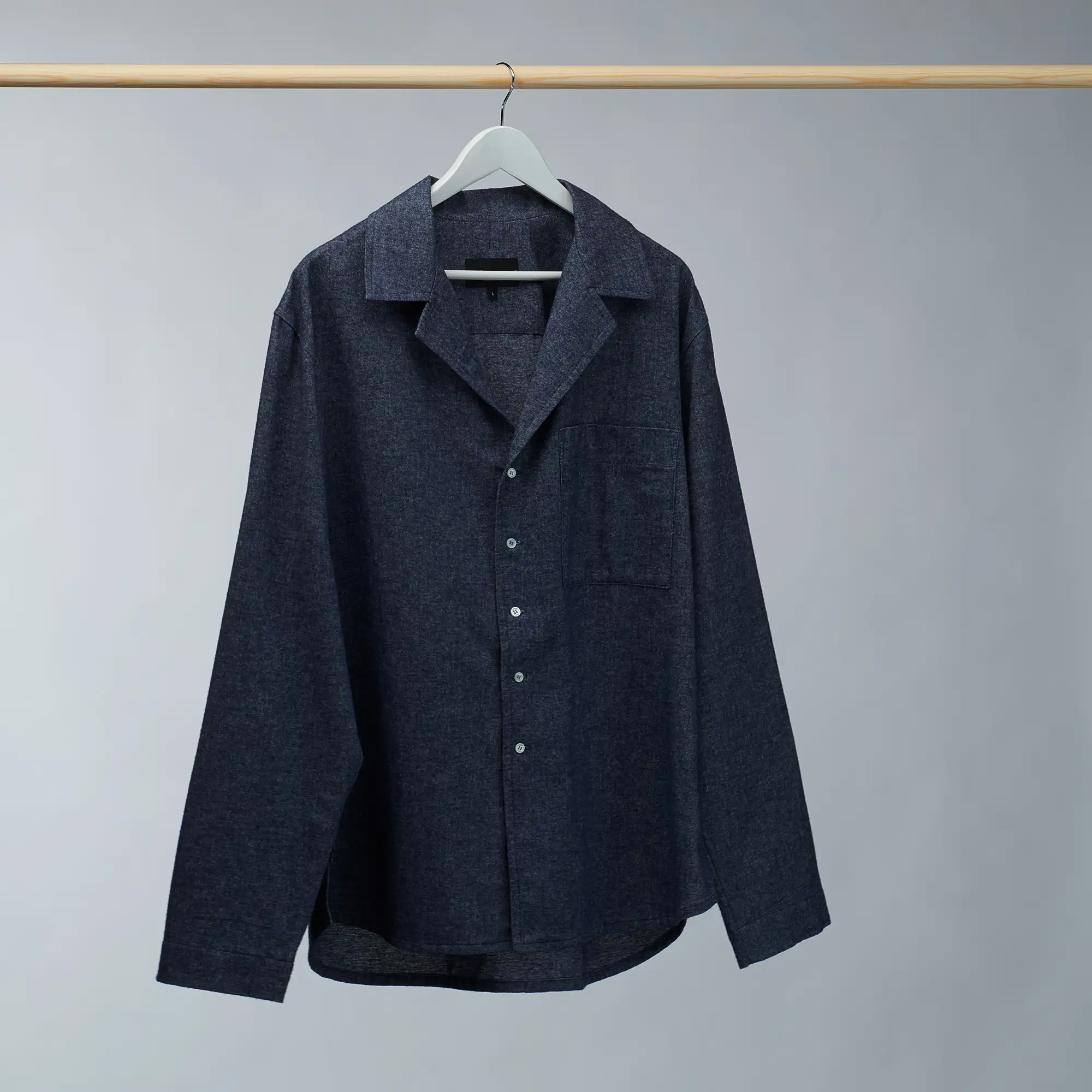 Soft flannel pyjama shirt - Navy