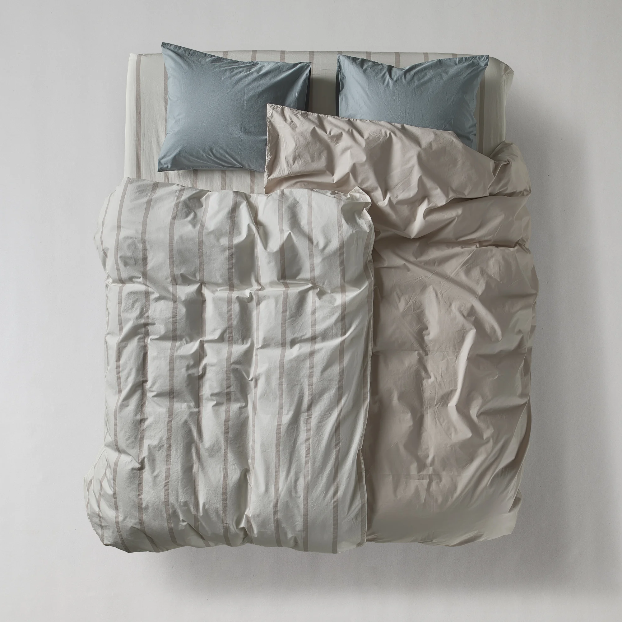 Bedroommood Percale Cashmere Stripes Cashmere Sage