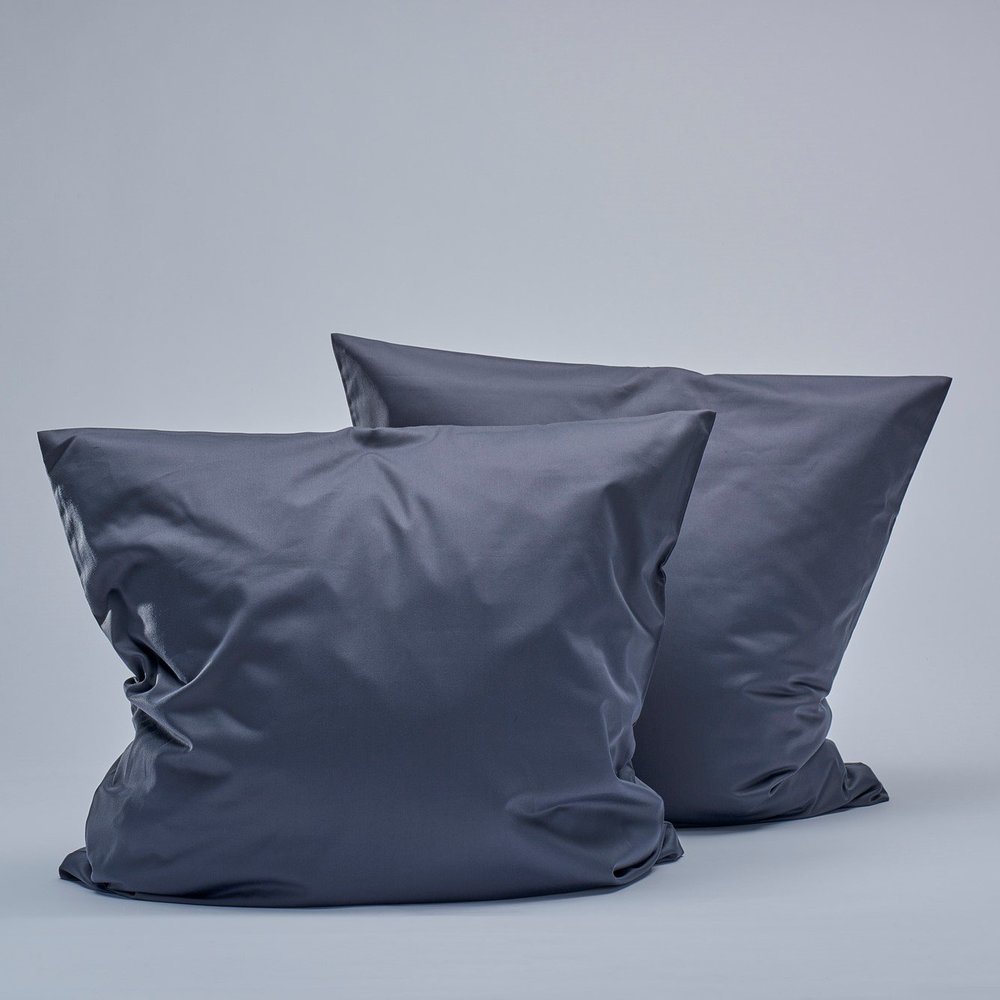 Dark grey sateen pillowcases