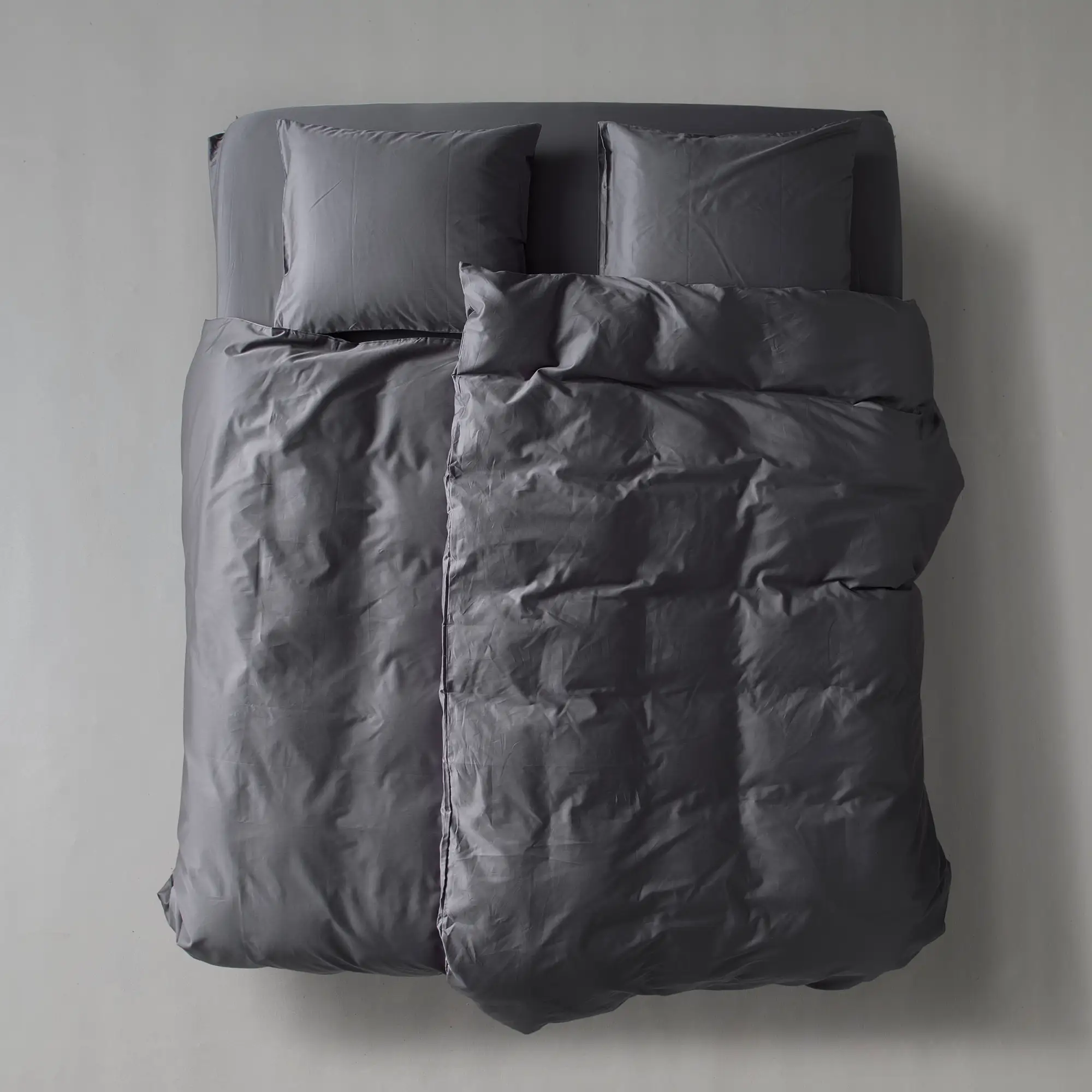 Sateen Duvet Cover - Dark grey