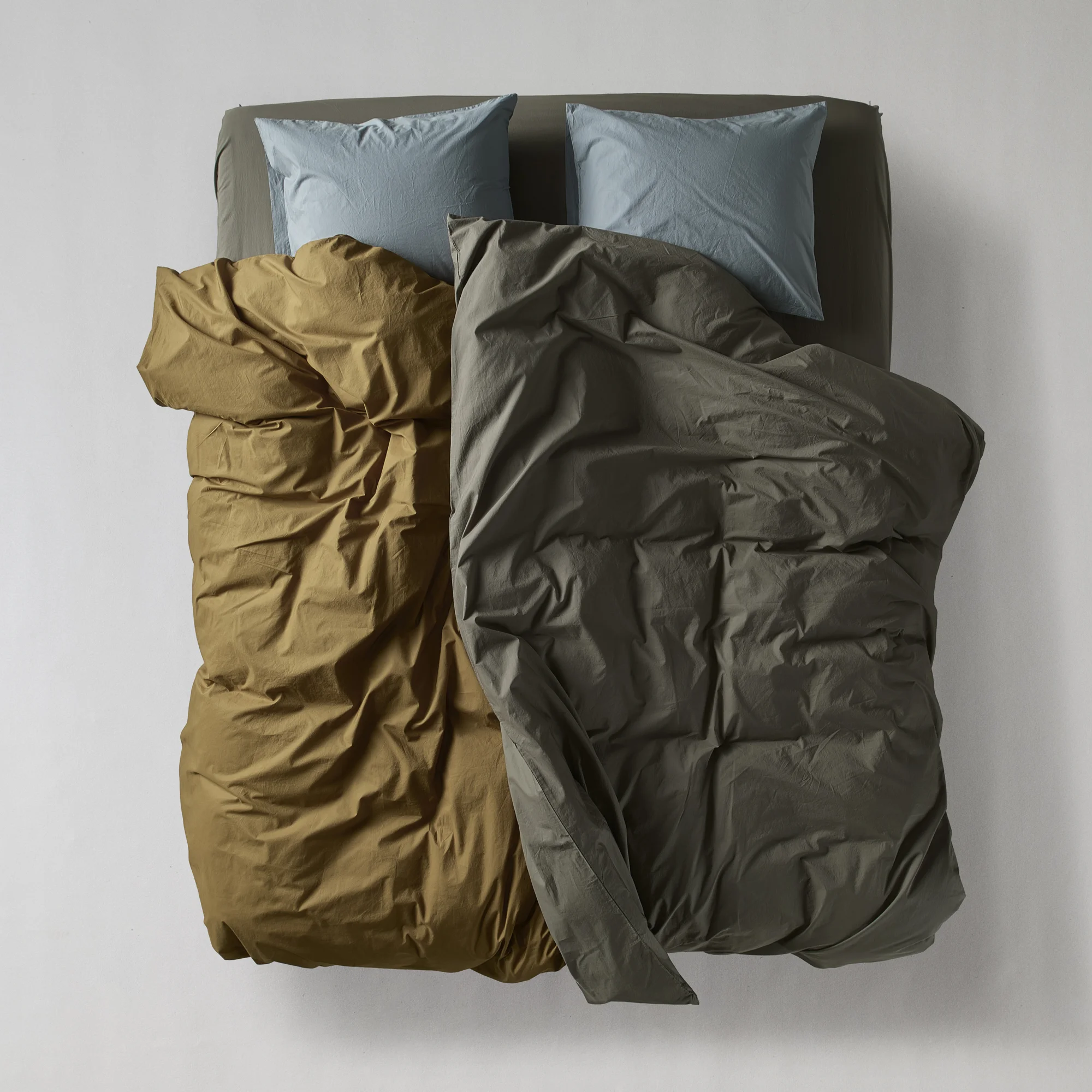 Bedroommood Percale Mustard Olive Sage