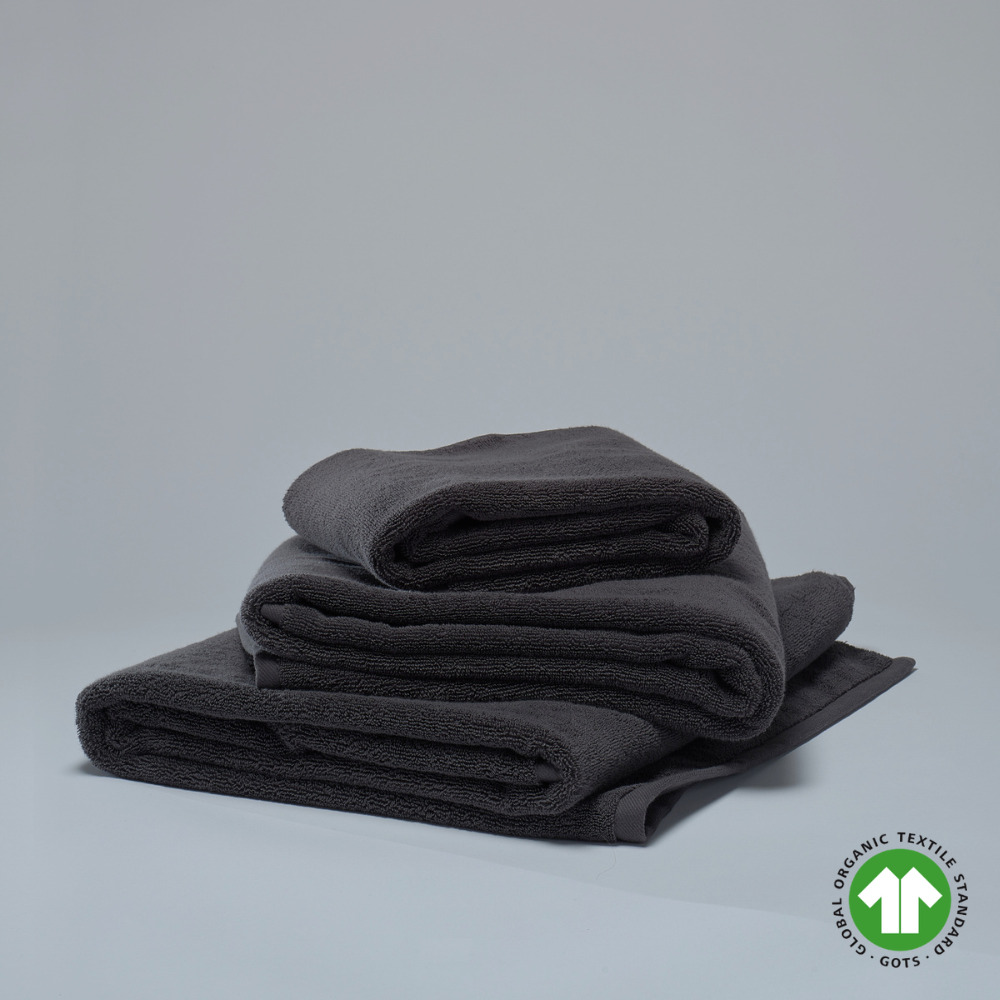bedroommood 3 towel combo GOTS dark grey