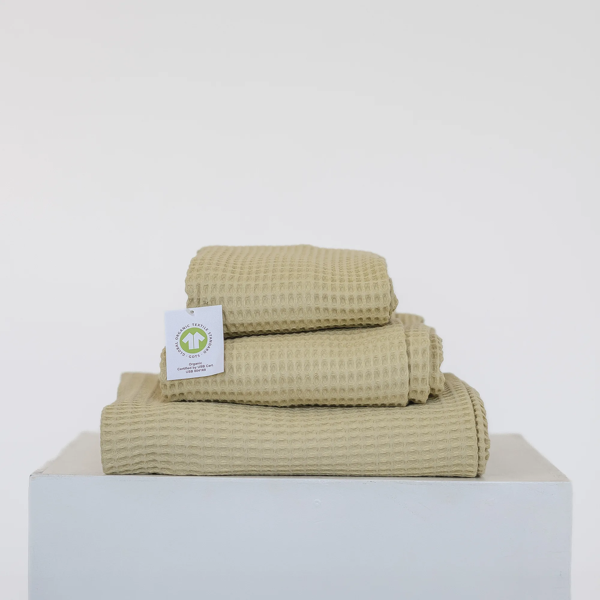 Bedroommood_organic cotton waffle towels_vanilla 1