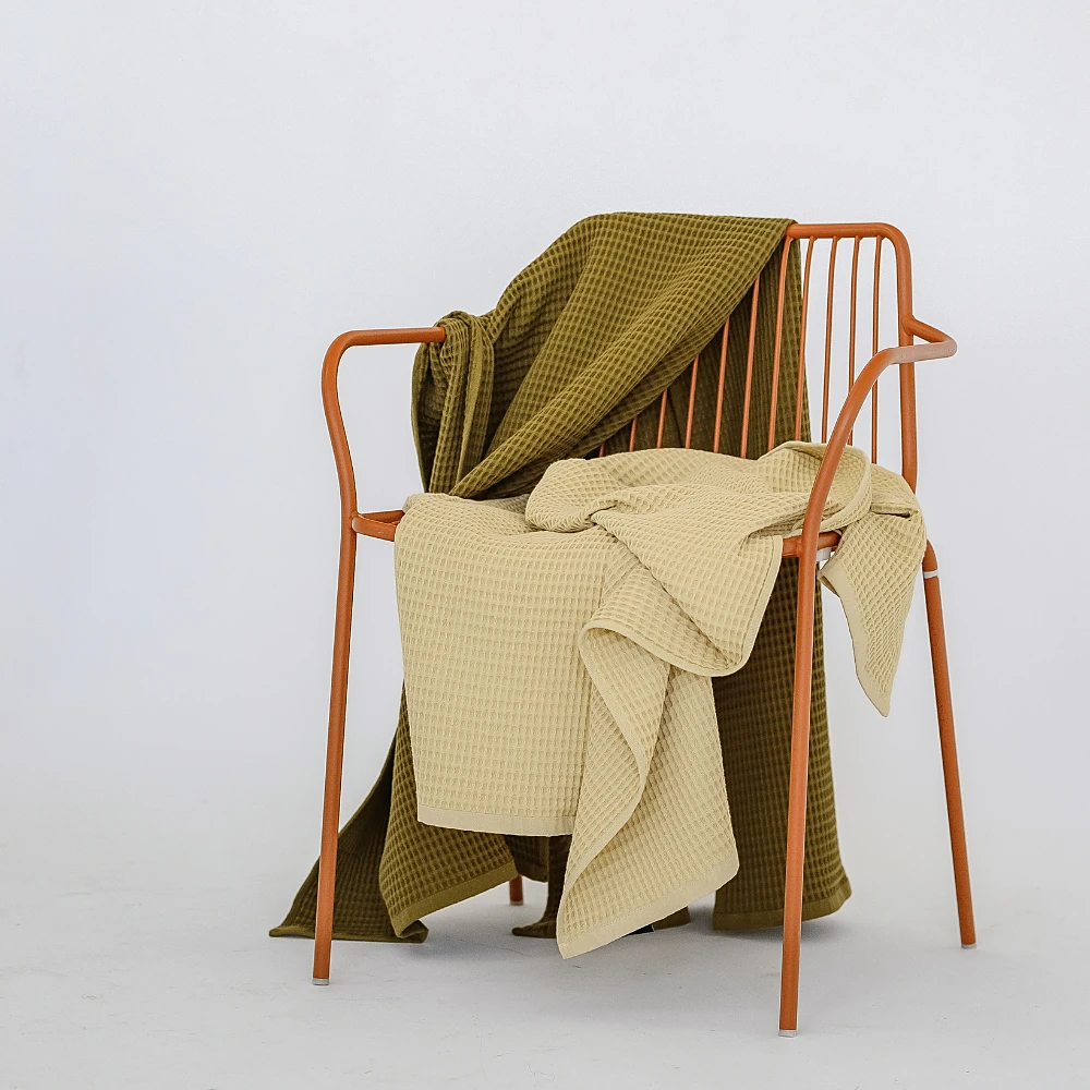 Organic Turkish Cotton Waffle Towel - Pistachio